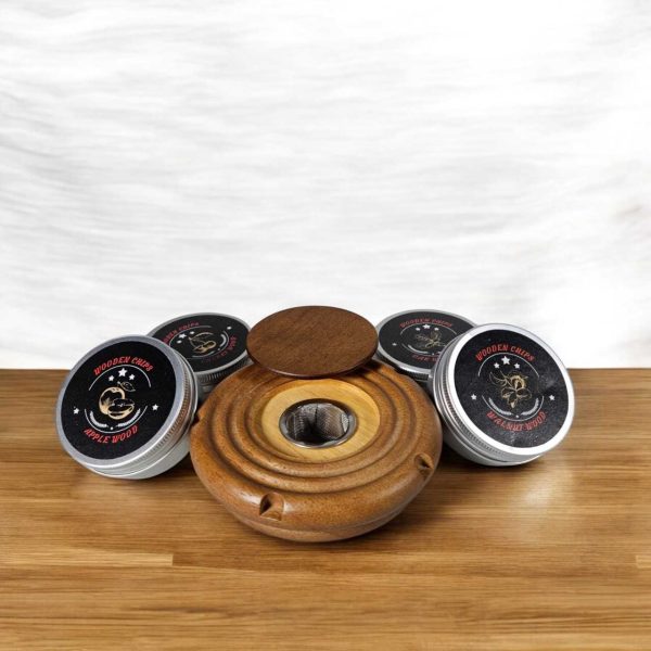 One Two Cups Set Alat Pengasap Cocktail Smoker Kit with 4 Wood Chips - TPY-40