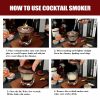 One Two Cups Set Alat Pengasap Cocktail Smoker Kit with 4 Wood Chips - TPY-40