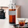 One Two Cups French Press Coffee Maker Pot Plunger Glass - FN50