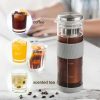 One Two Cups French Press Coffee Maker Pot Plunger Glass - FN50