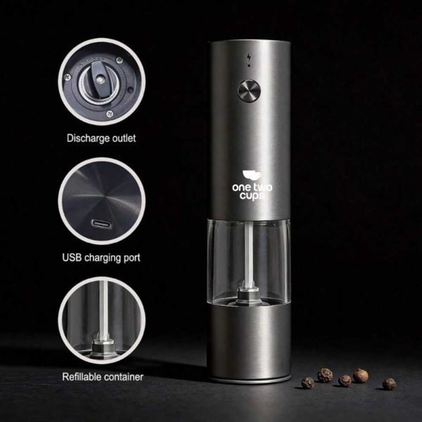 One Two Cups Alat Penggiling Biji Lada Elektrik Grinder 300mAh 2 PCS - EG-A-BS