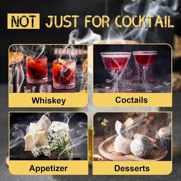 One Two Cups Alat Pengasap Cocktail Wooden Smoker Kit with 6 Wood Chip - SK-400