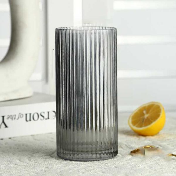 One Two Cups Gelas Kaca Aesthetic Kopi Teh Dirty Latte Stripe Glass - SH-25