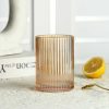 One Two Cups Gelas Kaca Aesthetic Kopi Teh Dirty Latte Stripe Glass - SH-25