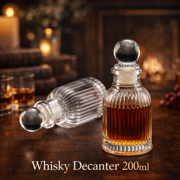 One Two Cups Botol Whisky Decanter Glass Bottle Liquor Luxury 200ml - HY-19