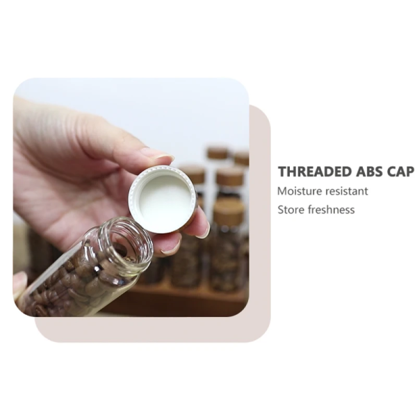 One Two Cups Toples Kaca Penyimpanan Makanan Tutup Plastik 50ml - TK820