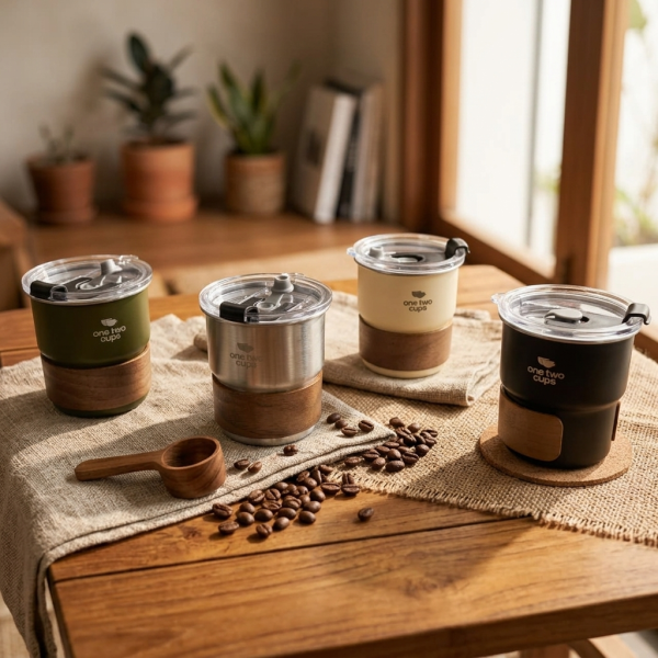 ginee_20260528172933463_4159488365.png One Two Cups Gelas Tumbler Kopi Cup Lid Wood Cover Stainless 300ml - BC140