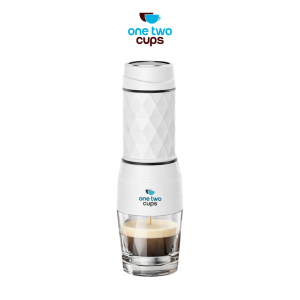 One Two Cups Hand Press Mini Espresso Coffee Maker 3in1 20 Bar 120ml Putih- HS-8439