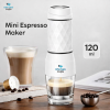 One Two Cups Hand Press Mini Espresso Coffee Maker 3in1 20 Bar 120ml Putih- HS-8439