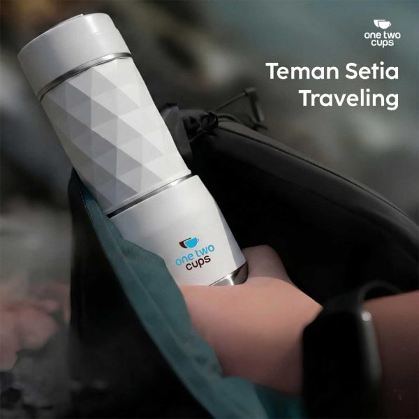 One Two Cups Hand Press Mini Espresso Coffee Maker 3in1 20 Bar 120ml Putih- HS-8439