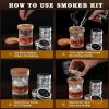 One Two Cups Set Alat Pengasap Cocktail Wooden Smoker Kit 4 Wood Chips - SK-350