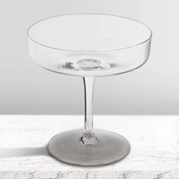 ginee_20260713172237245_5386343302.jpeg One Two Cups Gelas Kaca Aesthetic Pudding Es Krim Stripe Dessert Glass - L005 220ml