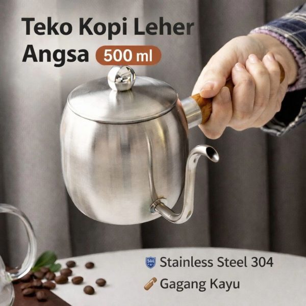 ginee_20260713175746455_1957714219.jpeg One Two Cups Teko Kopi Leher Angsa Gooseneck Pour Over Drip Kettle - TC-50
