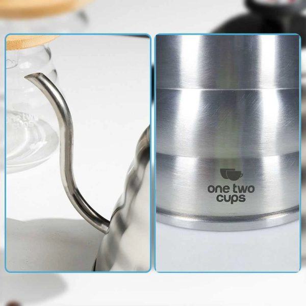 One Two Cups Teko Kopi Leher Angsa Pour Over Drip Kettle Thermometer - RT-40