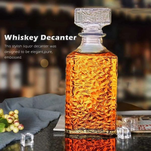 ginee_20260713180147985_5911615001.jpeg One Two Cups Whisky Decanter Glass Bottle Liquor Scotch Luxury 950ml - AL95