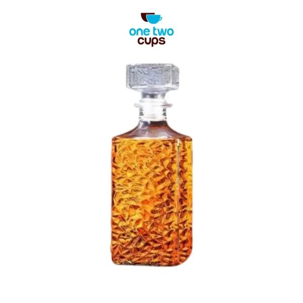 ginee_20260713180149606_8342220661.jpeg One Two Cups Whisky Decanter Glass Bottle Liquor Scotch Luxury 950ml - AL95