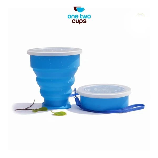 ginee_20260713180246534_6509642744.jpeg One Two Cups Gelas Lipat Silikon Foldable Camping with Strap 200ml - F120
