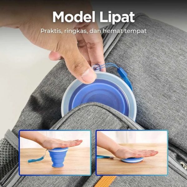 ginee_20260713180246996_5701440149.jpeg One Two Cups Gelas Lipat Silikon Foldable Camping with Strap 200ml - F120