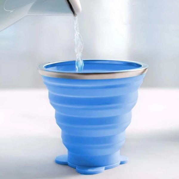 ginee_20260713180247504_6265238569.jpeg One Two Cups Gelas Lipat Silikon Foldable Camping with Strap 200ml - F120