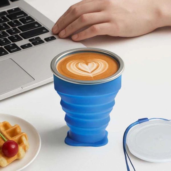 ginee_20260713180247726_0969721016.jpeg One Two Cups Gelas Lipat Silikon Foldable Camping with Strap 200ml - F120