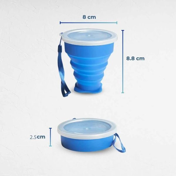 ginee_20260713180247935_1065688752.jpeg One Two Cups Gelas Lipat Silikon Foldable Camping with Strap 200ml - F120