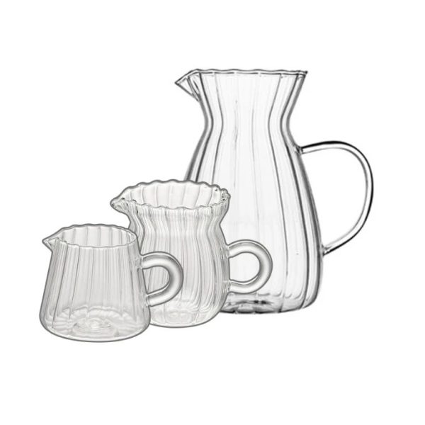 ginee_20260713180324955_3291302452.jpeg One Two Cups Teko Pitcher Borosilicate Glass Tahan Panas Coffee 160ml - YD6