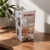 One Two Cups Gelas Kaca Aesthetic Kopi Dirty Latte with Lid 600ml - OP01
