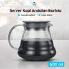 One Two Cups Coffee Server V60 Drip Pour Over Borosilicate Glass - SE101 - Light Gray