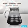 One Two Cups Coffee Server V60 Drip Pour Over Borosilicate Glass - SE101 - Light Gray