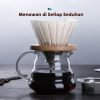 One Two Cups Coffee Server V60 Drip Pour Over Borosilicate Glass - SE101 - Light Gray