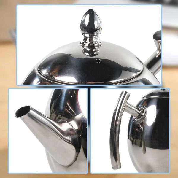 ginee_20260713181044775_8509510521.jpeg One Two Cups Teko Teh Stainless Steel Filter Water Kettle Teapot 1.5L - HS4050