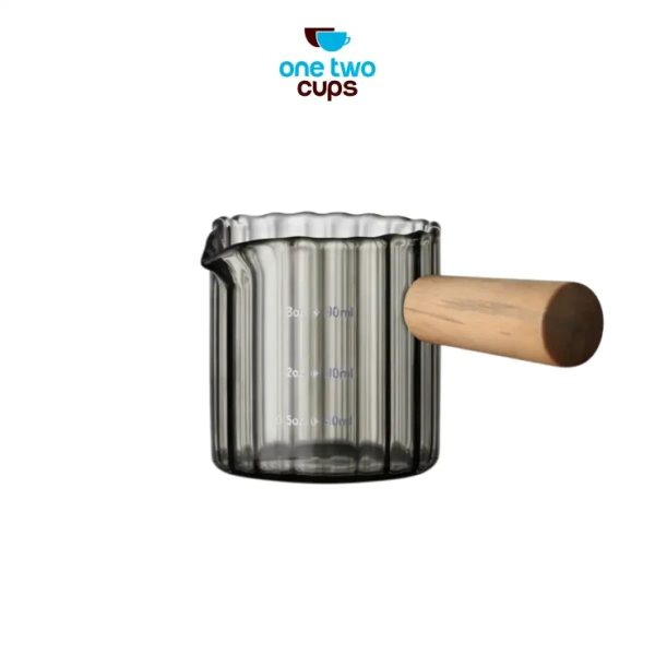 ginee_20260713181220344_4077023167.jpeg One Two Cups Gelas Takar Kopi Espresso Measuring Cup Wood Handle 90ml - KS593