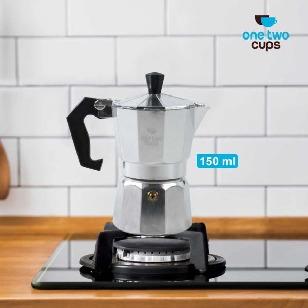 ginee_20260713181319095_4997149520.jpeg One Two Cups Moka Pot Teko Kopi Espresso Coffee Maker Stovetop 3 Cup 150ml - L10