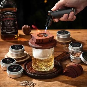 One Two Cups Set Alat Pengasap Cocktail Smoker Kit with 6 Wood Chips - ARB-60