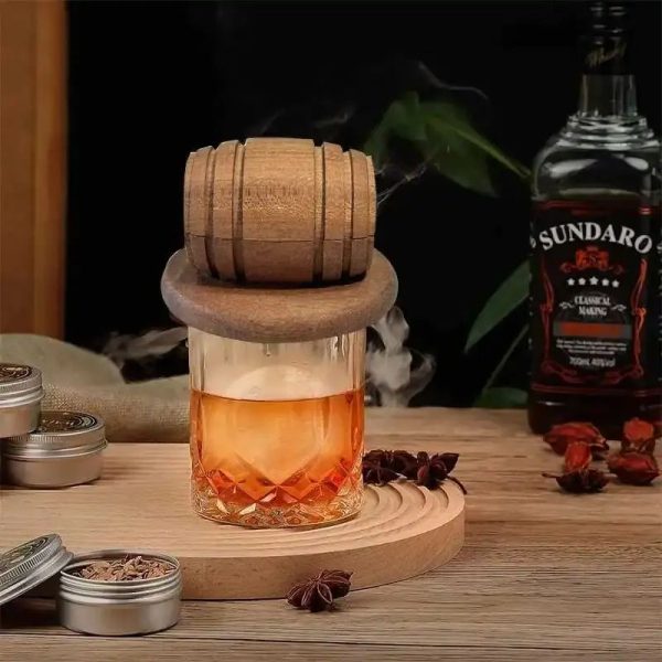 One Two Cups Set Alat Pengasap Cocktail Smoker Kit with 6 Wood Chips - ARB-60