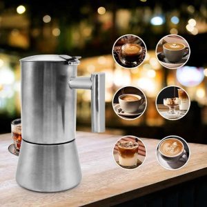 One Two Cups Moka Pot Teko Espresso Coffee Maker Stovetop 6 Cup 500ml - Z50