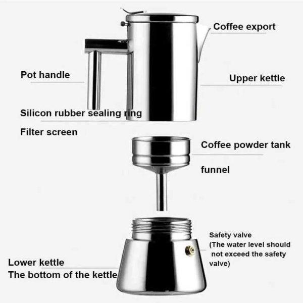 ginee_20260713181413936_9430639922.jpeg One Two Cups Moka Pot Teko Espresso Coffee Maker Stovetop 6 Cup 500ml - Z50