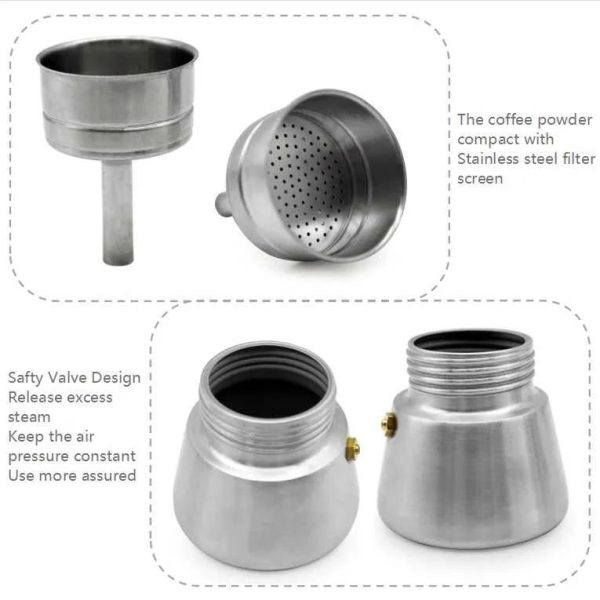 ginee_20260713181414284_3821274735.jpeg One Two Cups Moka Pot Teko Espresso Coffee Maker Stovetop 6 Cup 500ml - Z50