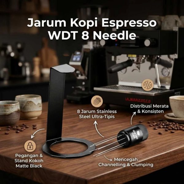 ginee_20260713181442443_7399488846.jpeg One Two Cups Jarum Kopi Espresso WDT 8 Needle Distribution Espresso - MD-689