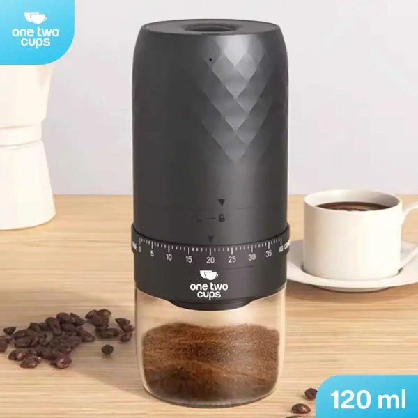 ginee_20260713181957381_5925801039.jpeg One Two Cups Alat Penggiling Kopi Elektrik Grinder Adjustable 1800mAh - KMDJ-3AW