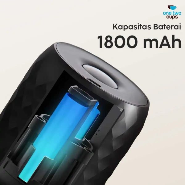 ginee_20260713181958037_9866131584.jpeg One Two Cups Alat Penggiling Kopi Elektrik Grinder Adjustable 1800mAh - KMDJ-3AW