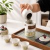 One Two Cups Set Teko Gelas Keramik Kopi Teh 3 Cangkir 1 Teko 1 Toples - S520