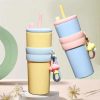 ginee_20260713182228243_5838035256.jpeg One Two Cups Botol Minum Tumbler Air Panas Dingin with Straw 710ml - YS-9000