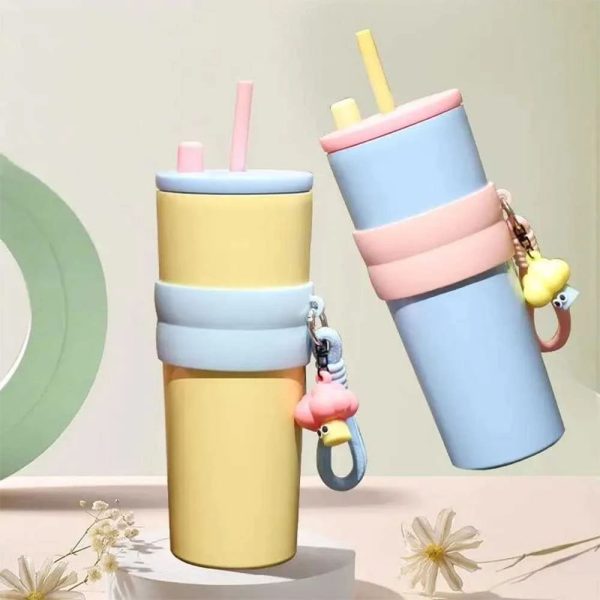 ginee_20260713182228243_5838035256.jpeg One Two Cups Botol Minum Tumbler Air Panas Dingin with Straw 710ml - YS-9000