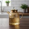 One Two Cups Teko Teh Kaca Tahan Panas Water Jug Borosilicate Teapot - TK12