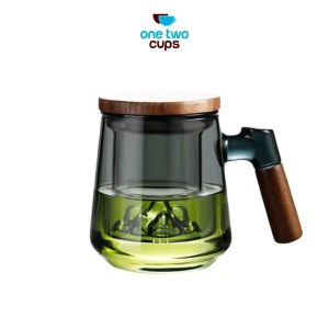 One Two Cups Teko Teh Kaca Saringan Tahan Panas Infuser Teapot 500ml - YG500