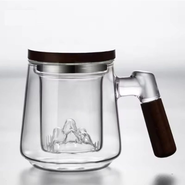 One Two Cups Teko Teh Kaca Saringan Tahan Panas Infuser Teapot 500ml - YG500