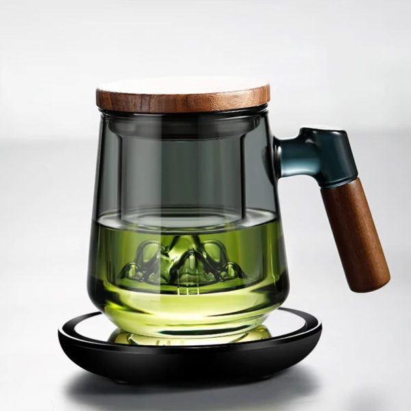 One Two Cups Teko Teh Kaca Saringan Tahan Panas Infuser Teapot 500ml - YG500