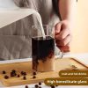 One Two Cups Cangkir Kopi Kaca Tahan Panas Sedotan Aesthetic Mug 350ml - UK3