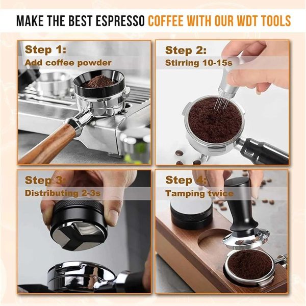One Two Cups Jarum Kopi Espresso WDT Needle Distribution Tool 7 Pin - MD-600